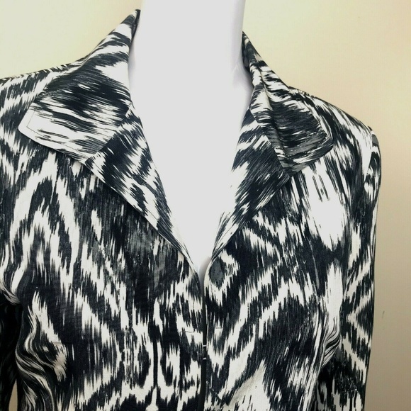 Lafayette 148 NY Jacket Mob Wives Geo Print Chic 12 Lined - Picture 10 of 12